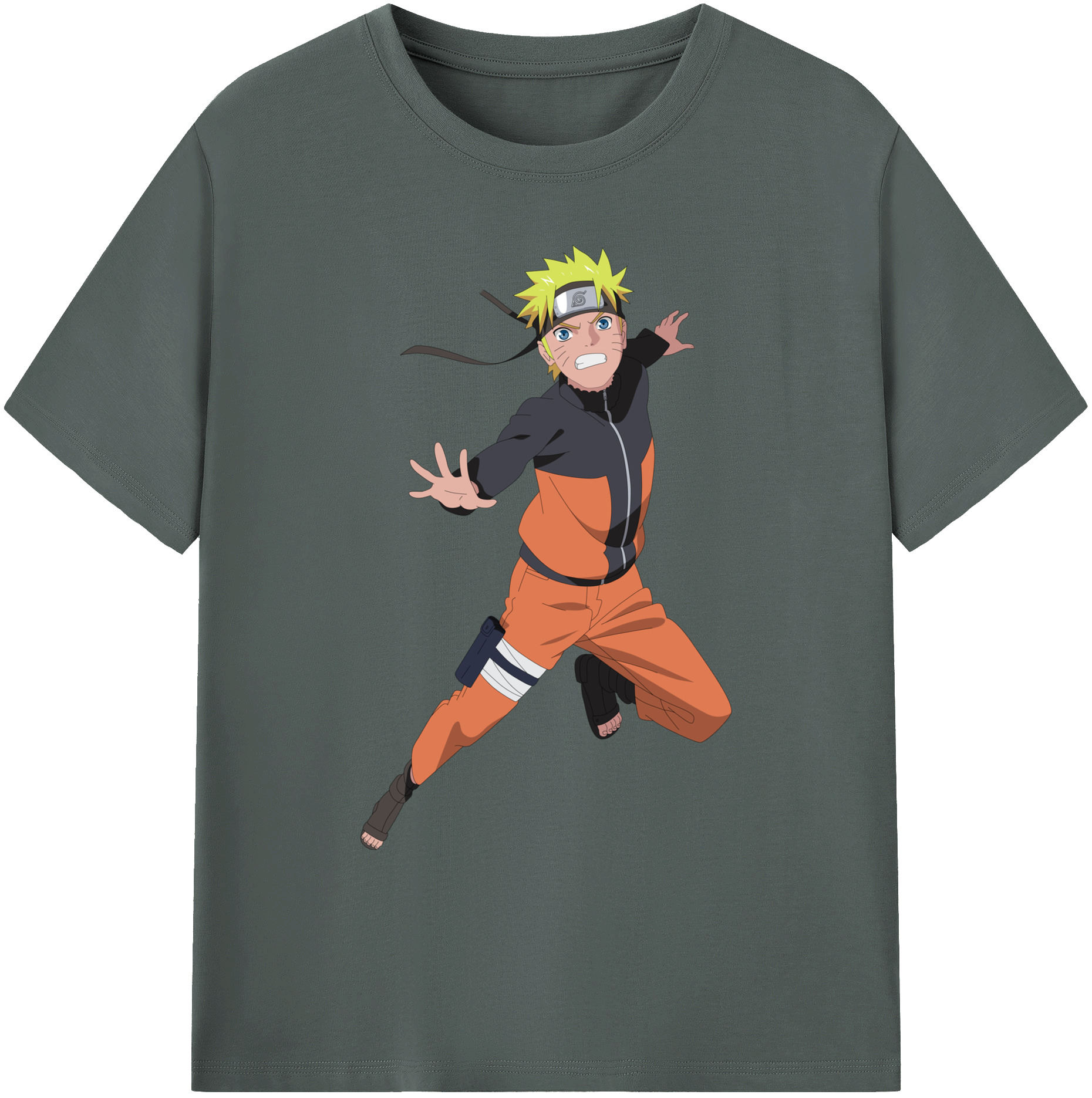 （画像用） NARUTO -ナルト- うずまき ナルト Uzumaki Naruto 綿100％ メンズ半袖Tシャツ｜肌触りやわらか＆通気性